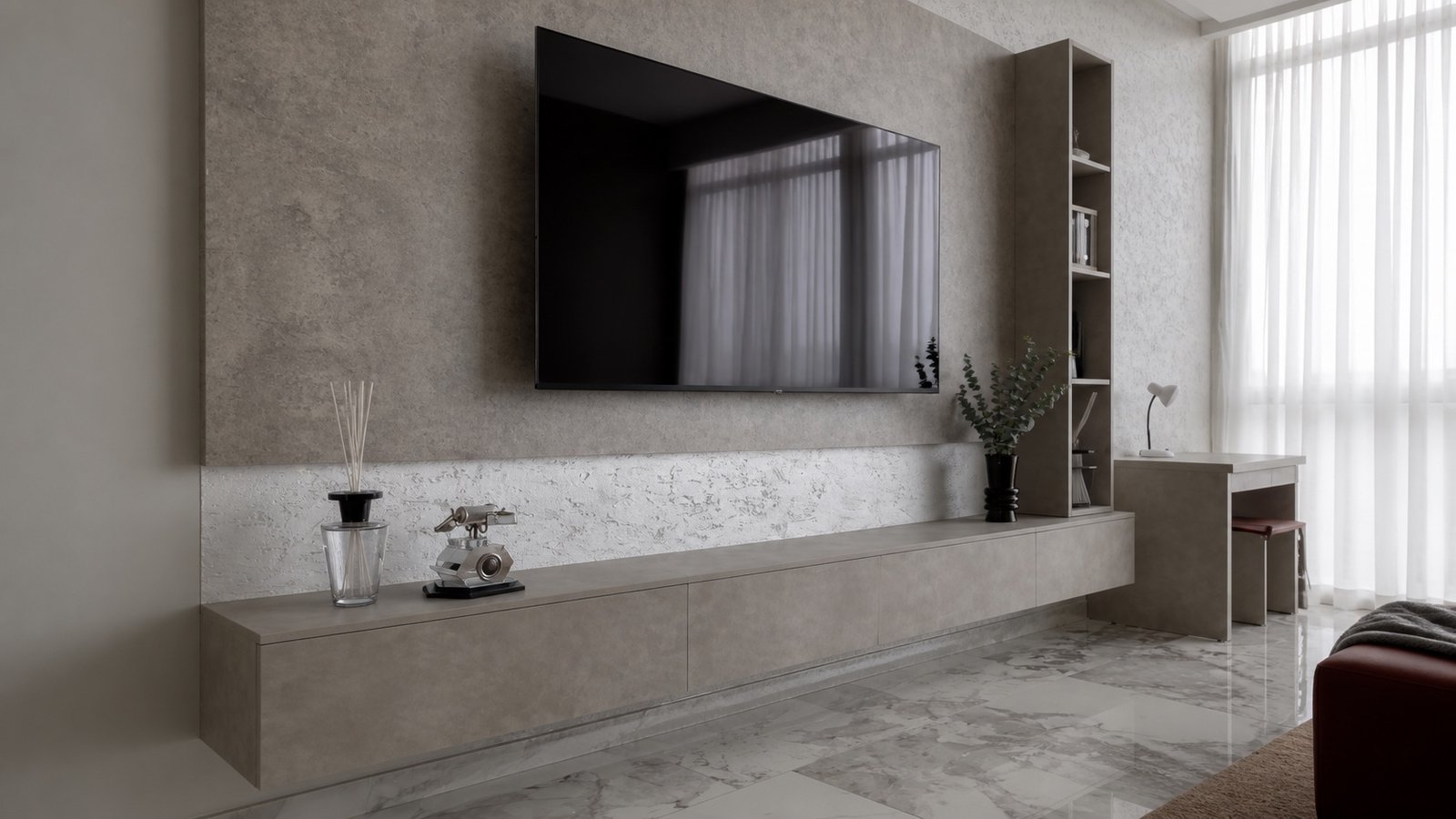 A media console that clears the floor